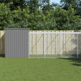 Dog House Light Grey Galvanized Steel Large Durable Dog House