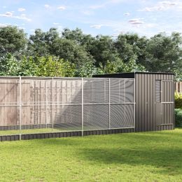 Aviary Silver Galvanized Steel Large Heavy Duty Outdoor Use
