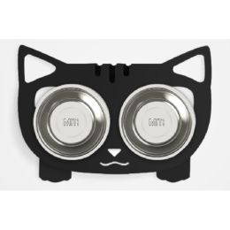Anti-falling Cat Dog Feeding Water Bowl (Option: Black-Style2)
